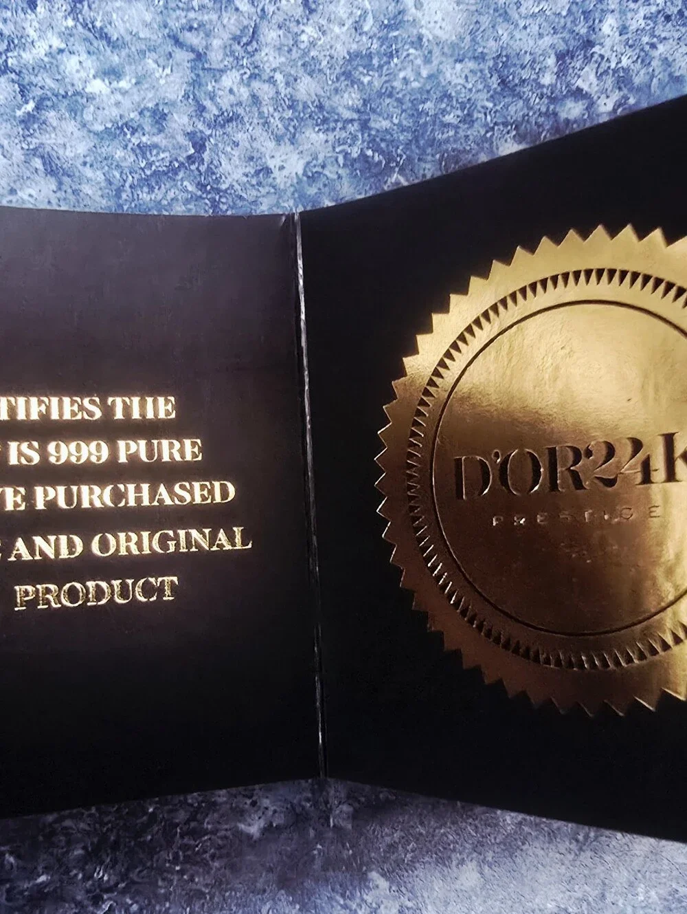 D'OR24K Prestige Bio Thermal Red Caviar Serum - Black Package with GOLD letters